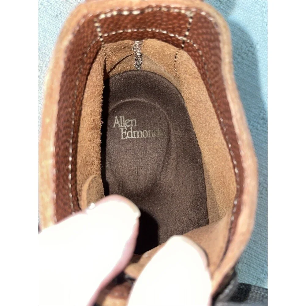 Allen Edmonds Promontory Point Men’s Pebble Grain Boots Size 7 D Brown Leather